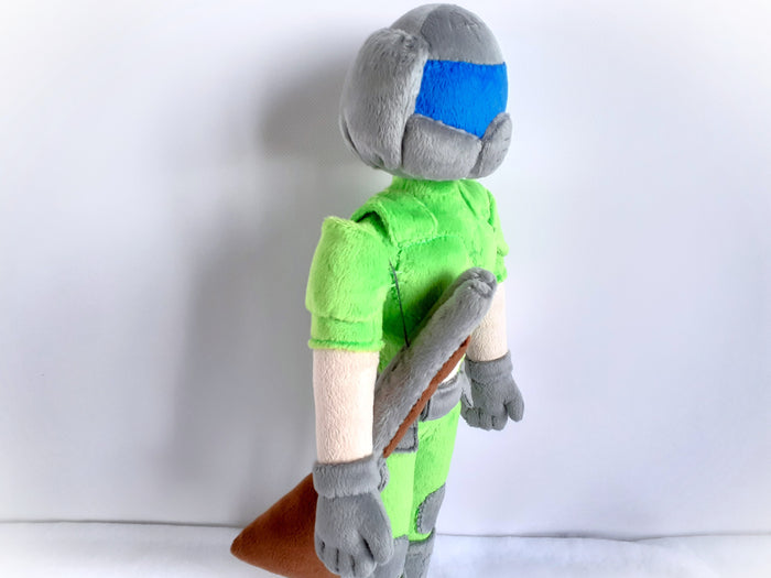 Handmade custom Old Doomguy plush