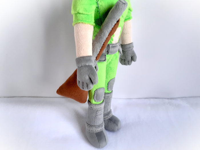 Handmade custom Old Doomguy plush