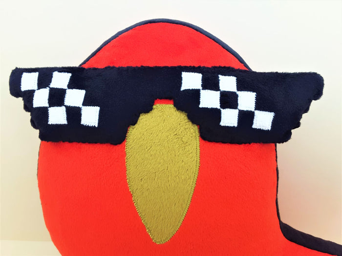 Handmade custom Party Parrot plush