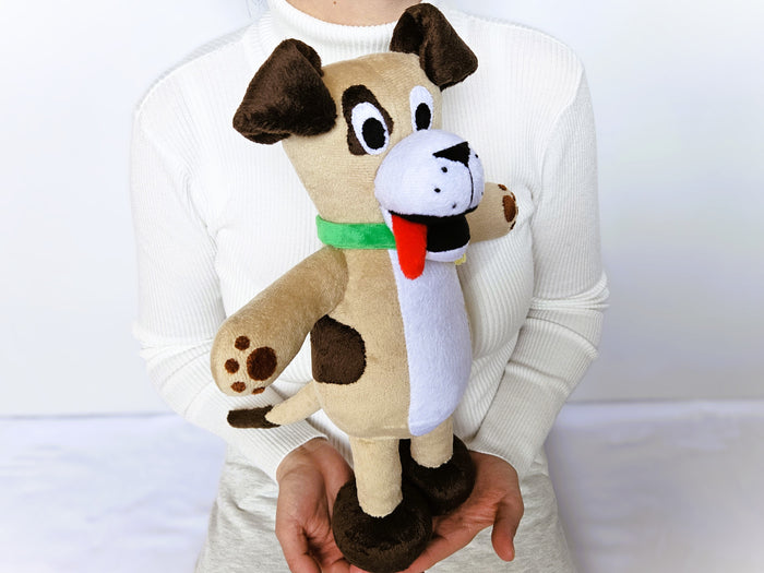 Handmade custom Pavlov the Dog plush