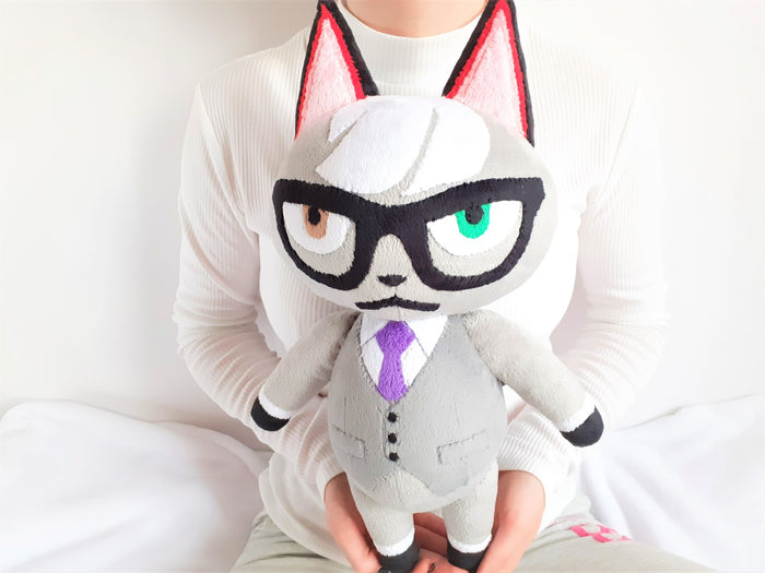 Handmade custom Raymond the cat plush home decor