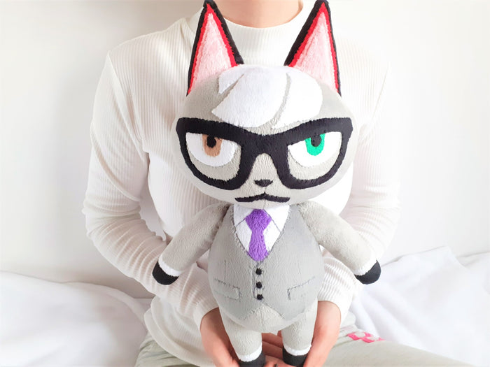 Handmade custom Raymond the cat plush home decor