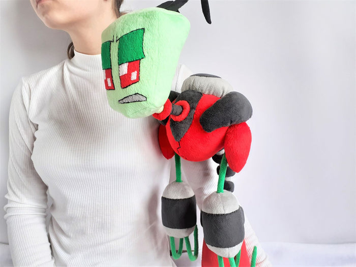 Red&purple plushies from Invader Zim