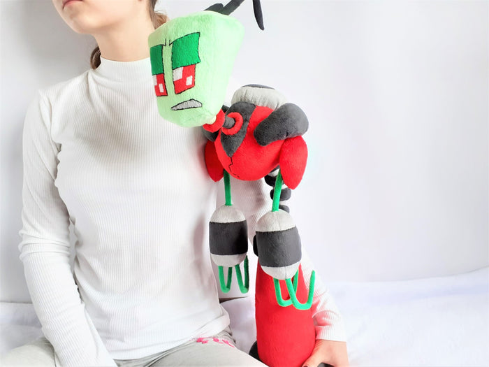 Handmade custom Red&Purple plushies