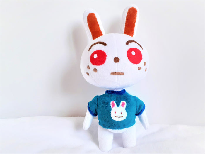 Handmade custom Ruby the rabbit plush home decor