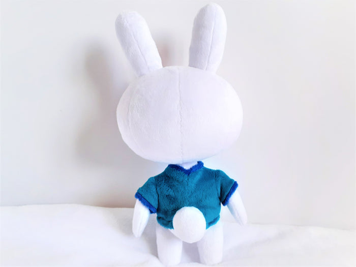 Handmade custom Ruby the rabbit plush home decor