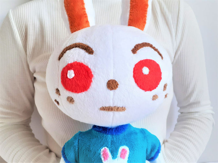 Handmade custom Ruby the rabbit plush home decor