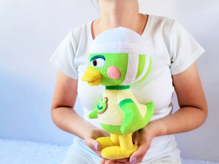 Handmade custom Scoot the duck plush