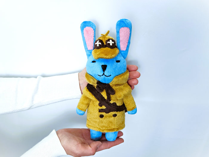 Handmade custom Sholmes bunny plush