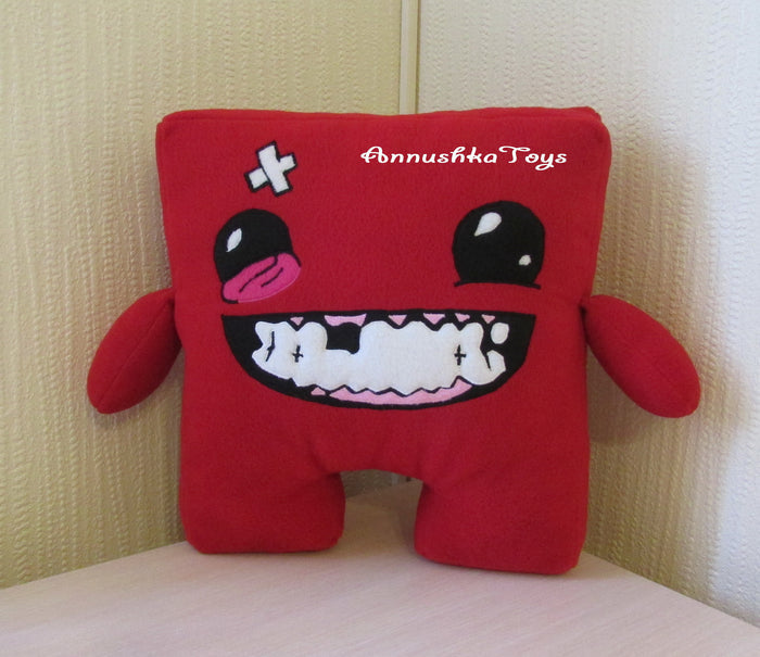 Handmade custom Super Meat Boy plush Bandage Girl