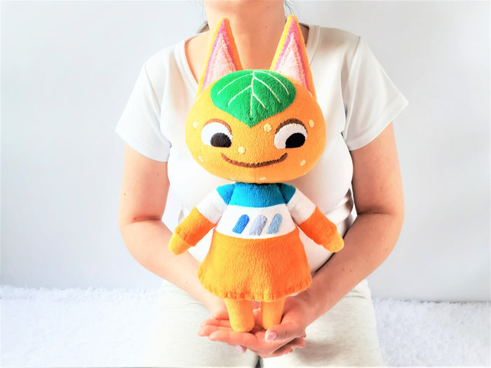 Handmade custom Tangy the cat plush
