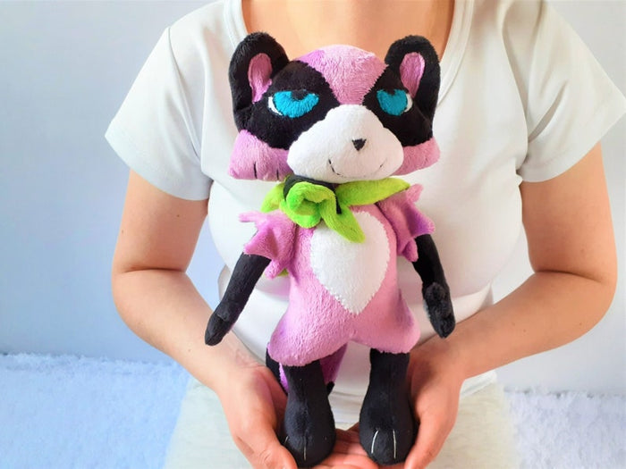 Handmade custom Tanya Keys the tanuki plush