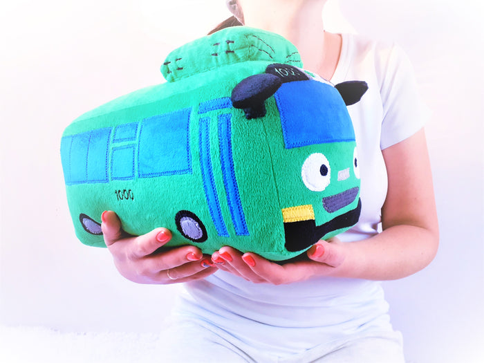 Handmade custom Tayo plush the little bus home decor