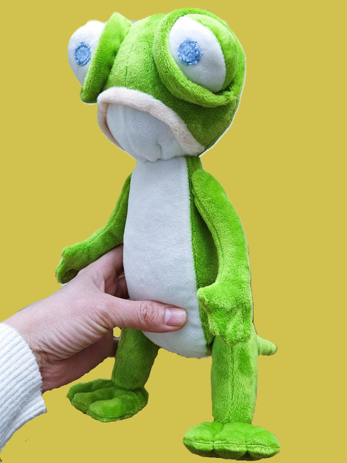 Handmade custom Zack the lizard plush from Bernard Bear