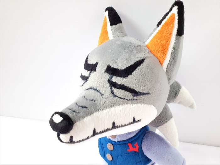 Handmade Dobie the wolf plush