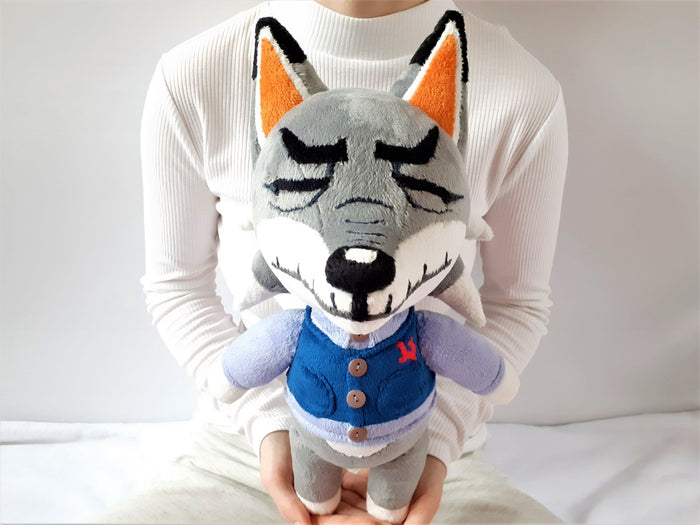 Handmade Dobie the wolf plush