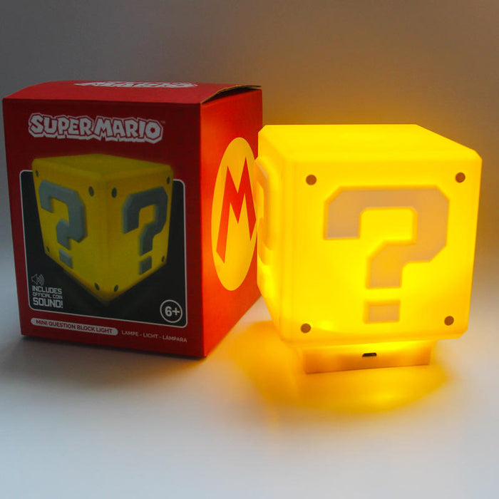 Headway LED Desk Lamp with Dimmer: red, white video game-inspired mushroom characters, ghost character, and question block, c