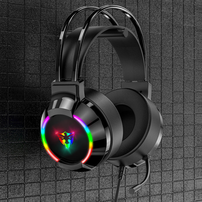 HG33L Gaming Headset: Immersive, Comfortable, Durable: black, dark gray over-ear gaming headset, futuristic gaming style