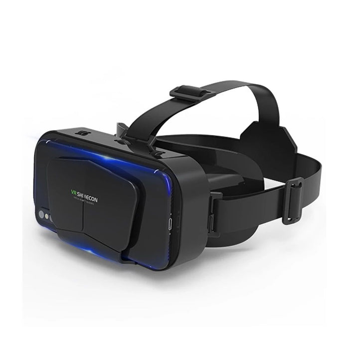 Immersive VR Headset with Controller: black, dark gray VR headset/goggles, modern tech style