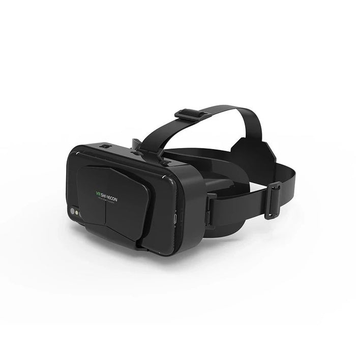 Immersive VR Headset with Controller: black, dark gray VR headset/goggles, modern tech style
