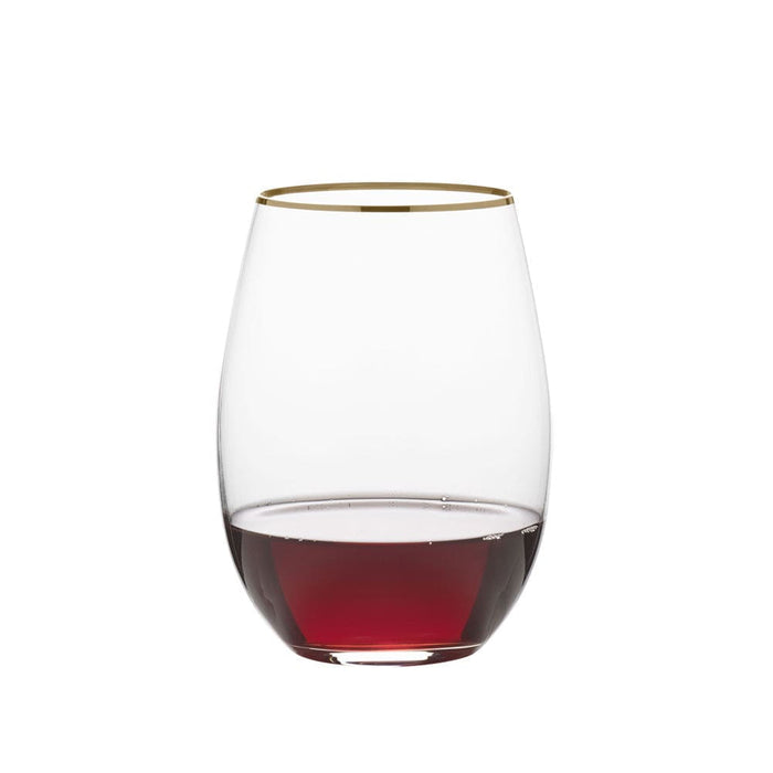 Julie Gold Set of 4 Stemless Wine Glasses
