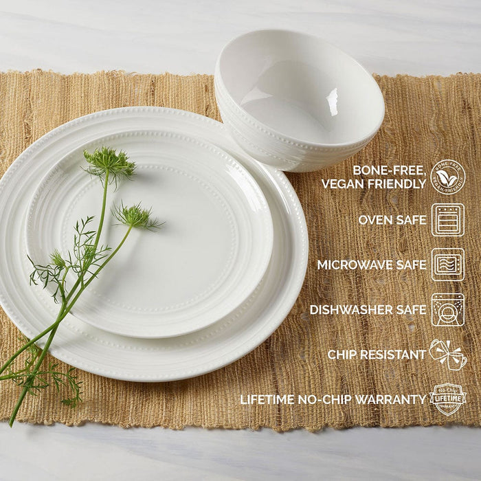 Kamryn Vegan Bone™ 12 Piece Dinnerware Set, Service for 4