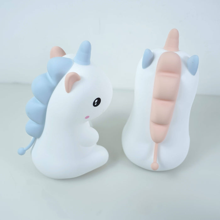 ketaili Silicone Night Light with Touch Control: warm white, cream unicorn characters, kawaii cartoon style