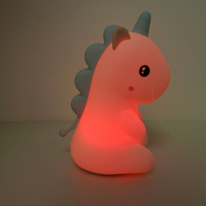 ketaili Silicone Night Light with Touch Control: warm white, cream unicorn characters, kawaii cartoon style