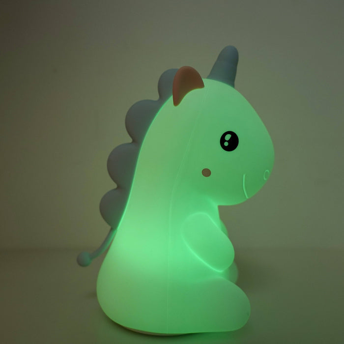 ketaili Silicone Night Light with Touch Control: warm white, cream unicorn characters, kawaii cartoon style