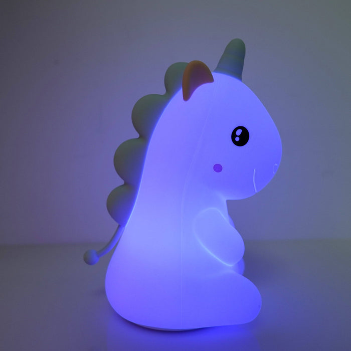 ketaili Silicone Night Light with Touch Control: warm white, cream unicorn characters, kawaii cartoon style