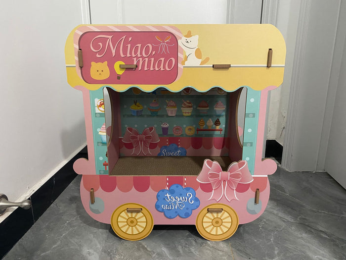 Kitty Shop Icecream Cart Scratcher Box