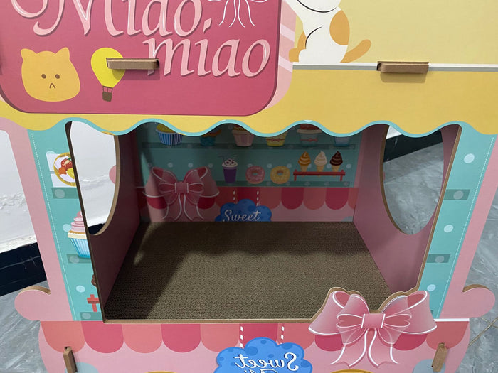 Kitty Shop Icecream Cart Scratcher Box