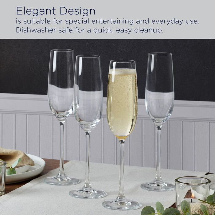 Lana Set of 4 Champagne Flute Glasses