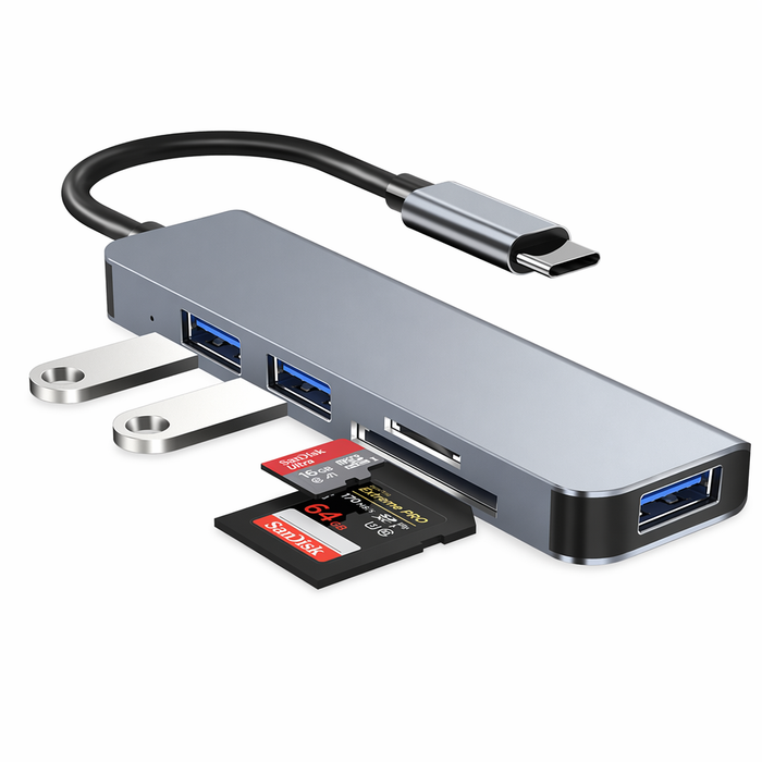 Laptop Adapter with USB and Card Reader Default
