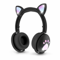LED Cat Ear Headphones with Immersive Sound black