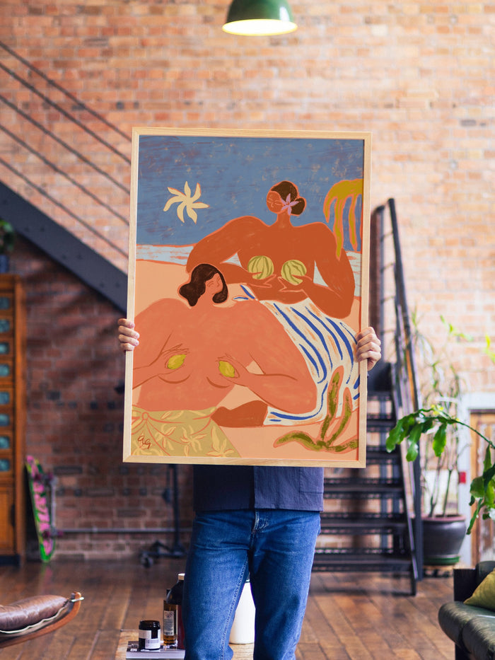 Lemon Melon - Arty Guava - A1 - Natural Wood Frame |frame=A1 - Natural Wood Frame| |type=lifestyle|