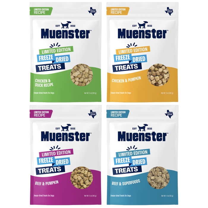 Muenster Limited Edition Dog Treats - pack of 4 bundle