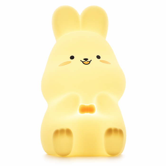 Little Rabbit Silicone Night Light: Rechargeable, Colorful Default