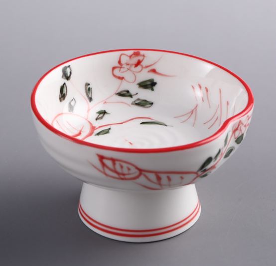 Lotus Pond Ceramic High Stand Bowl