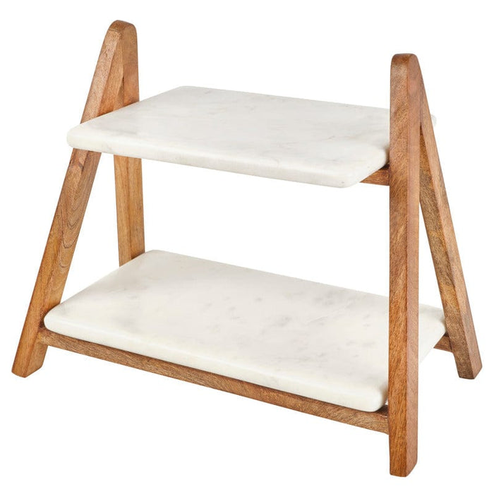 Luxor 2 Tier Marble Serve Tray