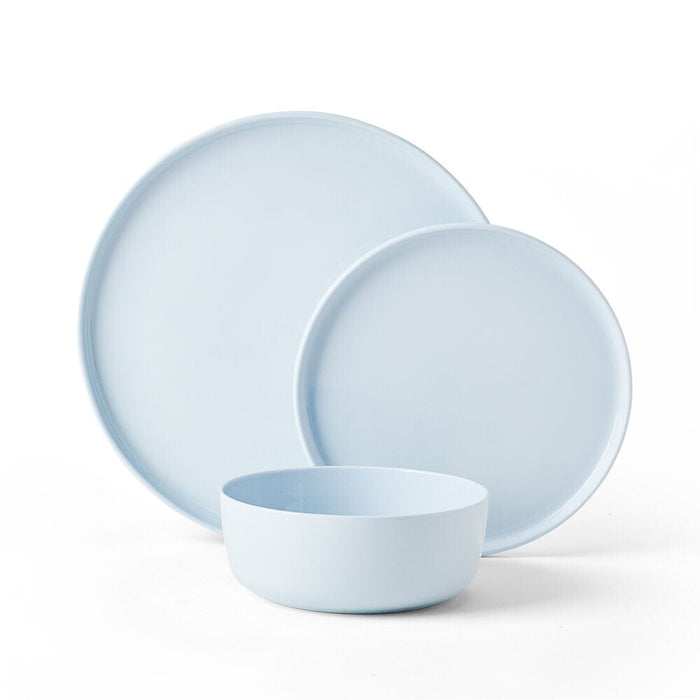 Madison 12 Piece Misty Blue Dinnerware Set, Service for 4