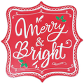 Merry & Bright Sign - Red & White