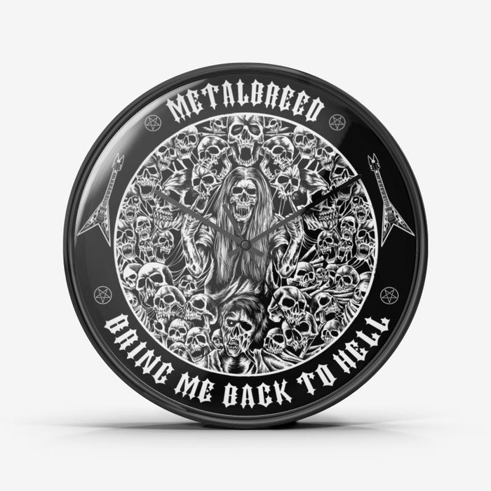 Metalbreed Skull Zombie Metalhead Wall Clock Silent Non Ticking Quality Quartz