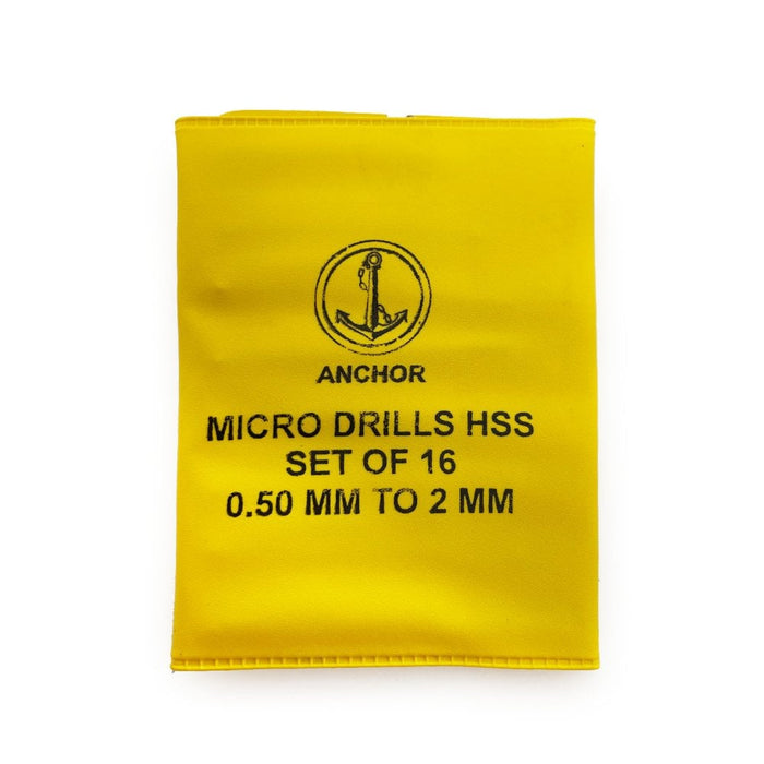 Micro Drill Bit Set of 16 (0.5mm - 2mm)