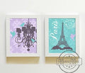 Modern Nursery Chandelier Paris Collection - Unframed Prints - Set of 2-B018KOE9S6-MuralMax Interiors