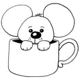 Mouse in Mug Vinyl Decal