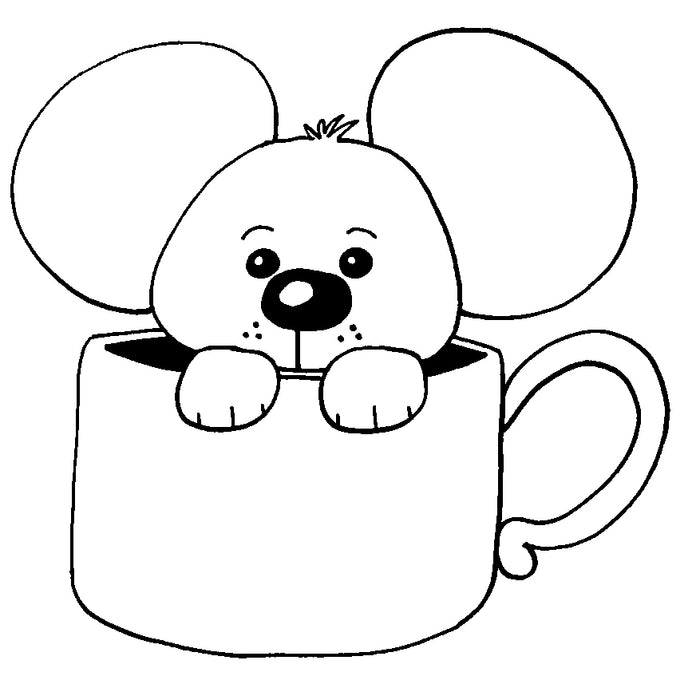 Mouse in Mug Vinyl Decal