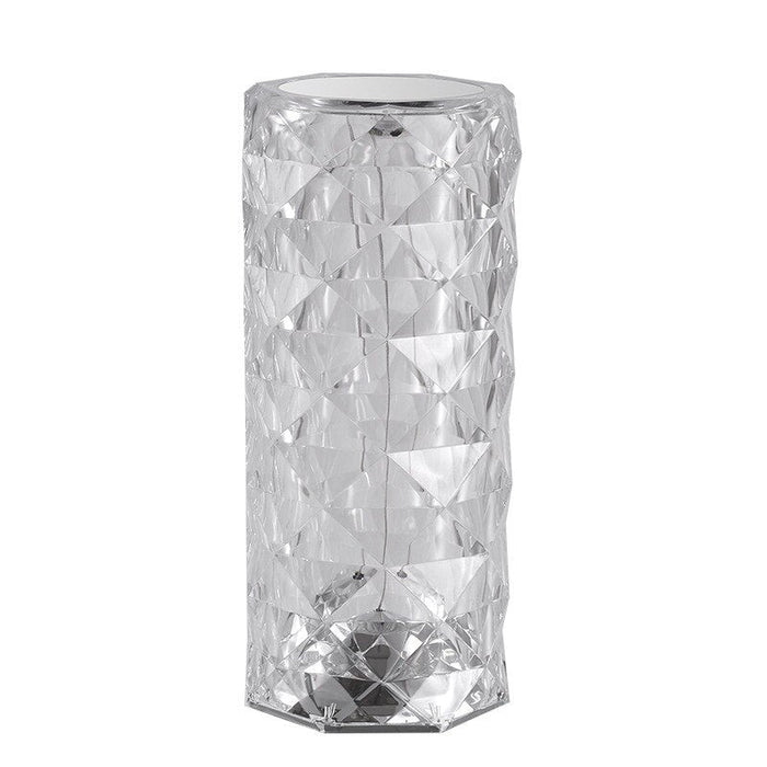 Multicoloured Crystal Lamp with 16 Colors: transparent, golden yellow decorative LED table lamp, modern decorative style