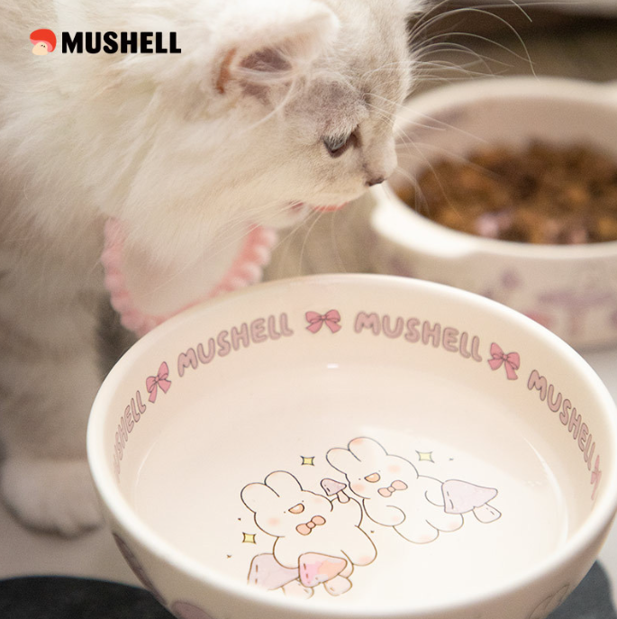 Mushell High Stand Ceramic Bowl Mushroom