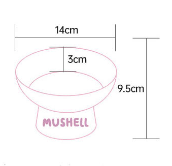 Mushell High Stand Ceramic Bowl Mushroom
